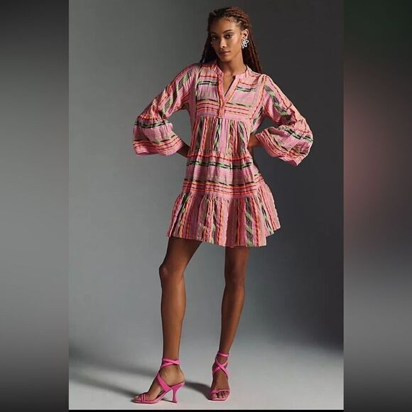 NEW DEVOTION TWINS ella dress SMALL RASPBERRY - Picture 1 of 6